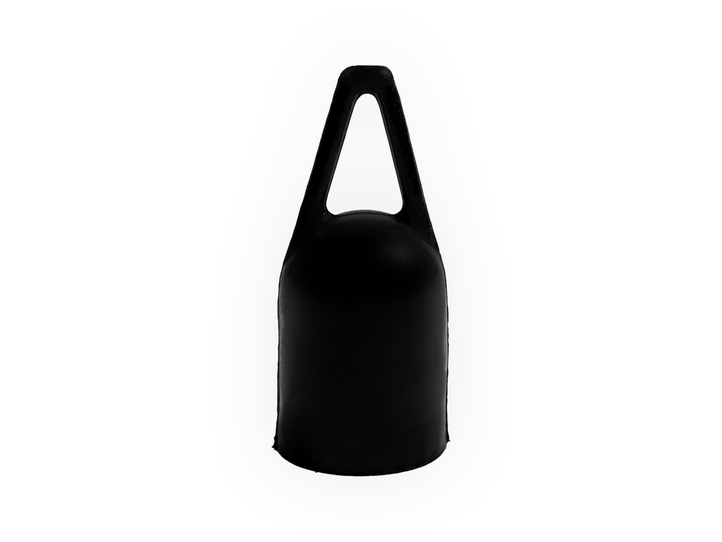 Ophangdop zwart voor steel 2,4 cm