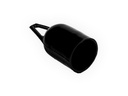 Ophangdop zwart voor steel 2,4 cm