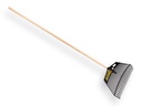 Combi bladhark JOST REGA nylon zwart, 26 tands, 60 cm breed, met ATLAS steel 150 x 2,8 cm. FSC 100%