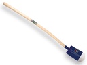 Kabelschop ATLAS DIAMANT 16 cm 3/4 blauw, onderkant spits, RONDE OPSTAP, met ATLAS batsesteel 130 cm