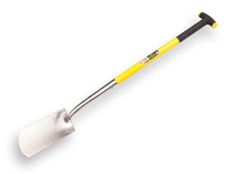 Spade ATLAS gepolijst, met ATLAS FIBERGLAS T-steel 78 cm, totale lengte 115 cm