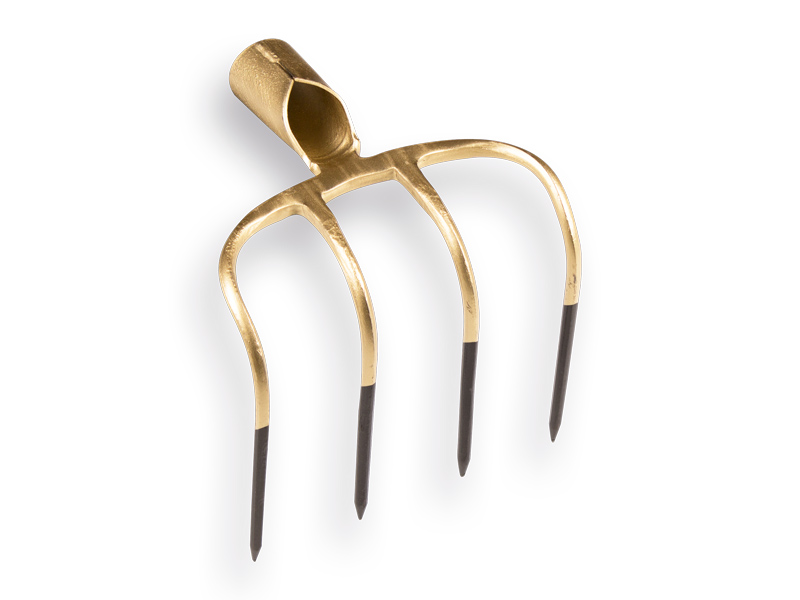 Mesthaak OFFNER 4 tands, lange tanden 21 cm, met dul