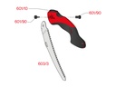 Snoeizaag / vouwzaag Felco 603 inklapbaar, bladlengte 20 cm, gebogen zaagblad