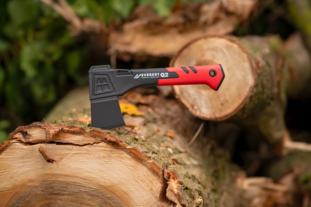 Campingbijl EVEREST Q2 620 gram, met fiberglassteel 25 cm