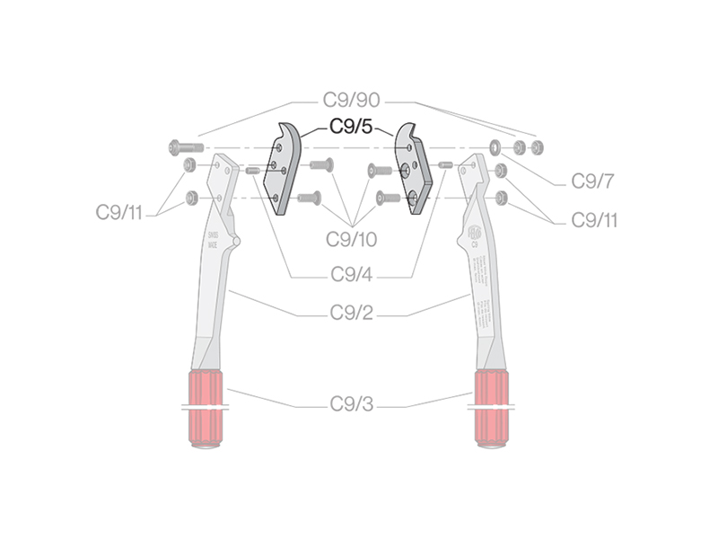 Mes Felco C9/5, voor kabelschaar Felco C9