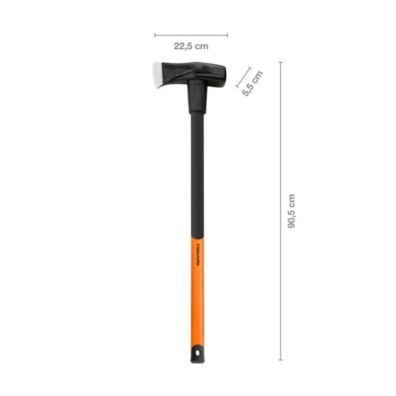 Splijthamer Fiskars, type X46, steellengte 90 cm, gewicht 4600 gram, kopgewicht 3700 gram