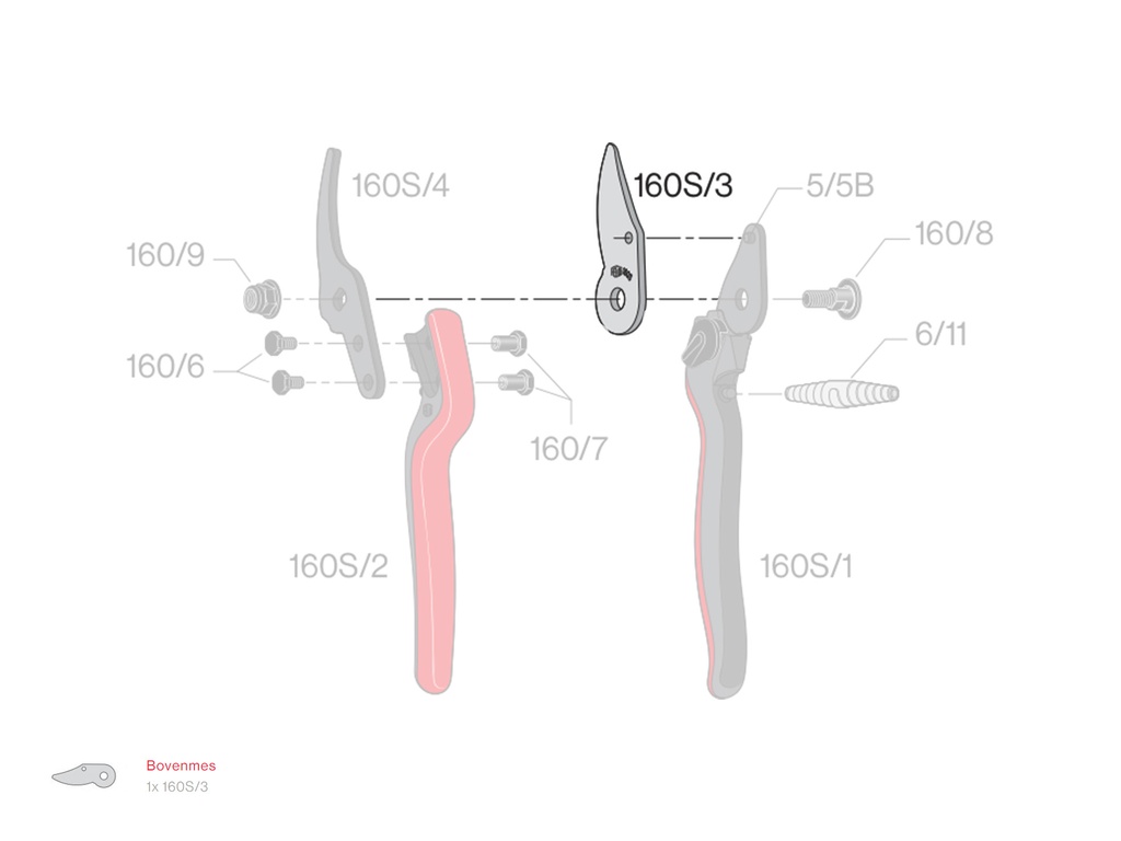 Bovenmes Felco 160S/3 voor snoeischaar no. 160S