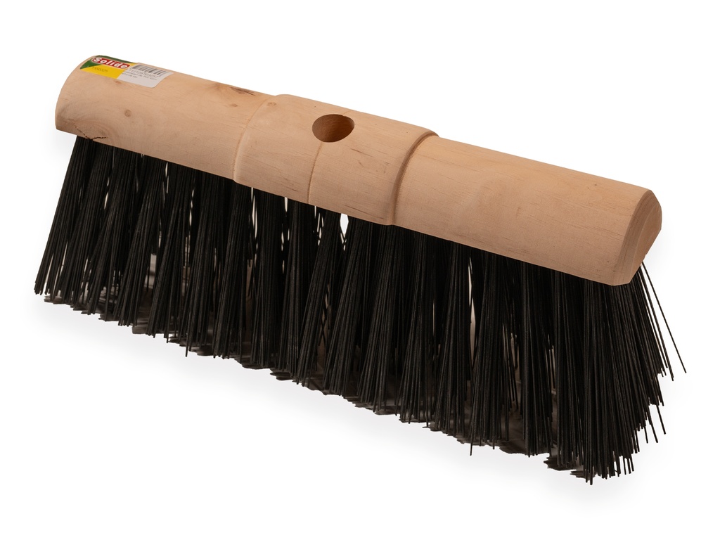 Straatbezem SOLIDE zwarte pvc 1,5 mm dik, 40 cm. breed, halfronde kap