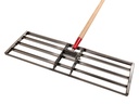 Egalisatiehark RVS 80 x 25 cm, met houten steel 150 cm
