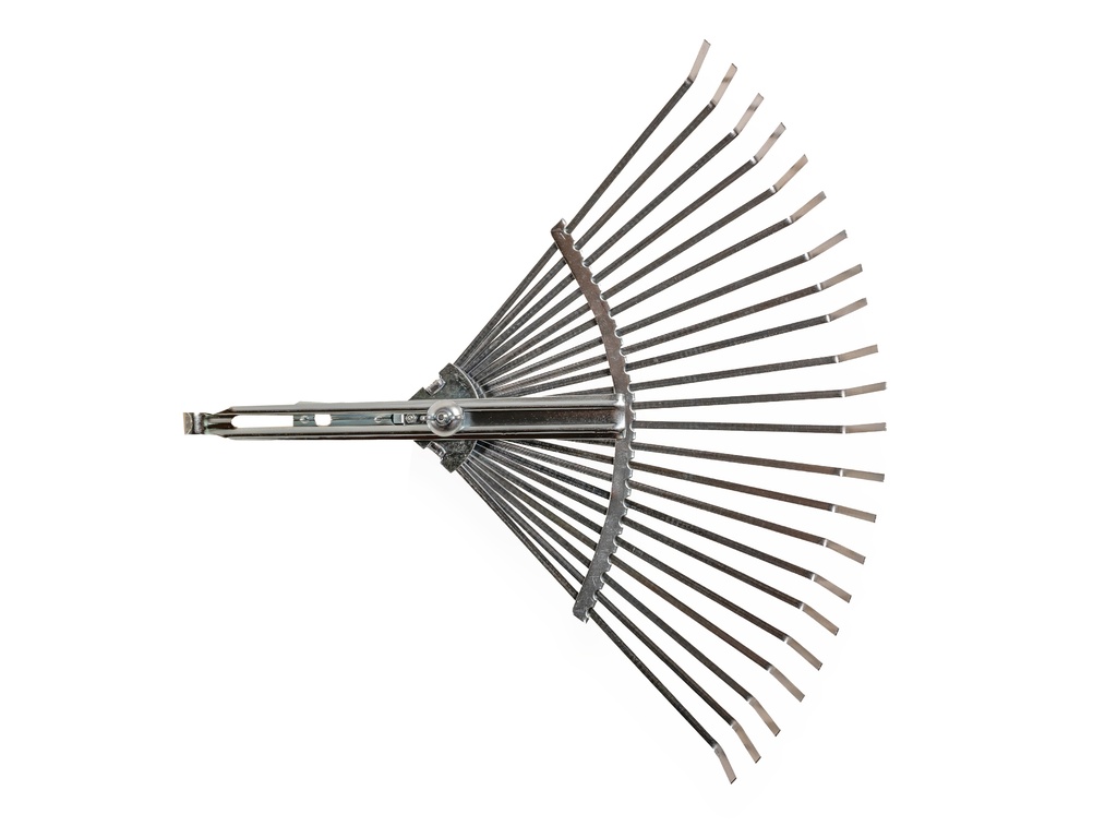 Bladhark ATLAS metaal verzinkt verstelbaar, 22 platte tanden, 28-42 cm breed, zonder steel
