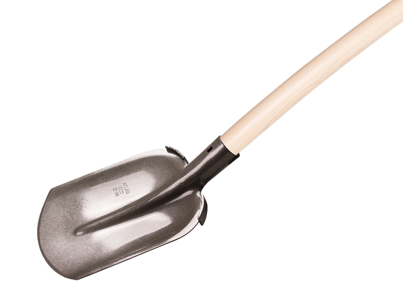 Steekbats ATLAS 1/4 000 gehard, PLATTE OPSTAP, met ATLAS schopsteel 120 cm gebogen