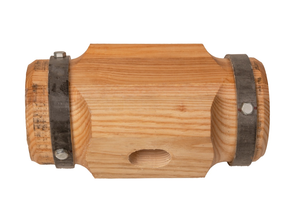 Sleg ATLAS rond, gelamineerd Essenhout, met stalen ringen, zonder steel