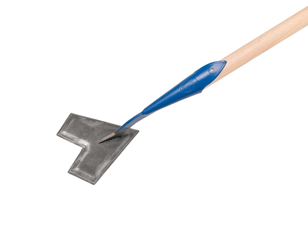 Schoffelwieder DE WIT 14 cm, met steel 170 x 3,0 cm en doorgestoken hilt