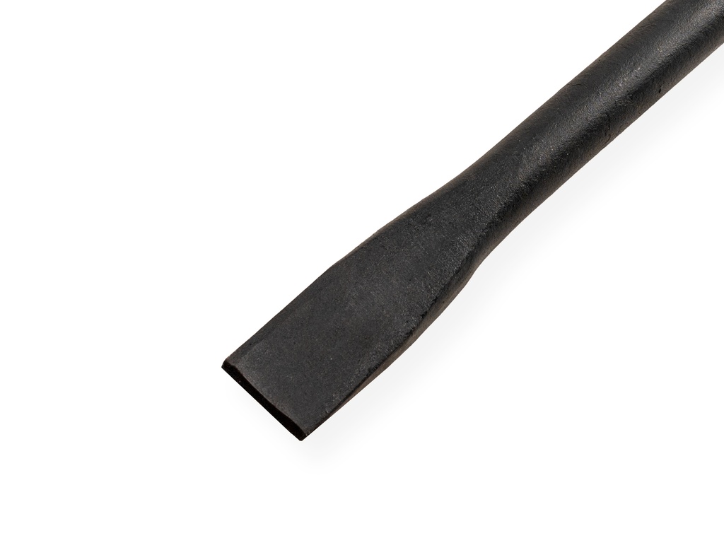 Stootijzer 130 cm geheel rond, platte beitel en knop