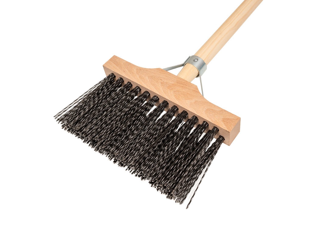 Railbezem – Opneembezem SOLIDE PVC gegolfd 25 cm met IKAPE steel 80 x 2,8 cm en stokhouder