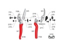 Snoeischaar FELCO 9 linkshandig, ergonomische schaar met gehoekte snijkop