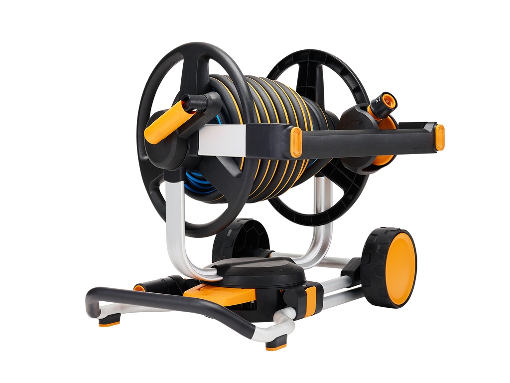 FISKARS Slanghaspel Manueel XL met wielen, inclusief 20 meter tuinslang
