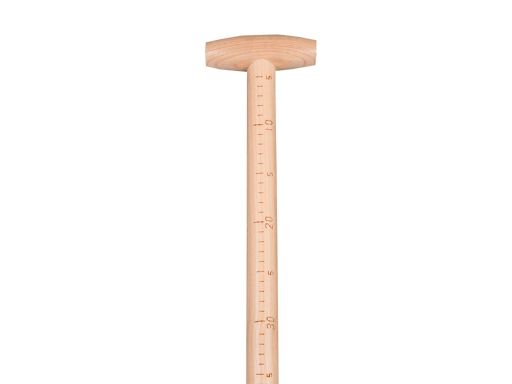 Steekbats ATLAS DIAMANT 1/4 000 gehard, gepolijst, RONDE OPSTAP, met ATLAS meetsteel 110 cm gebogen