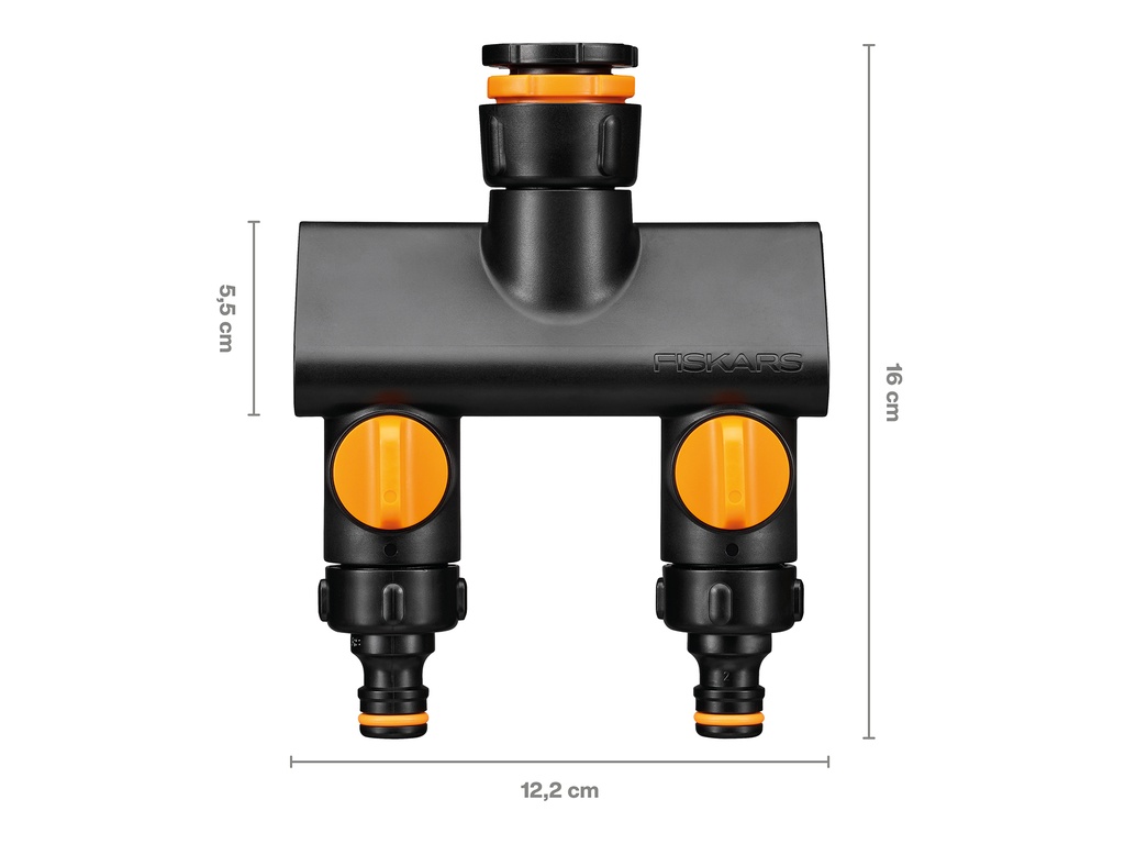 FISKARS Kraankoppeling 2-weg waterverdeler On/Off