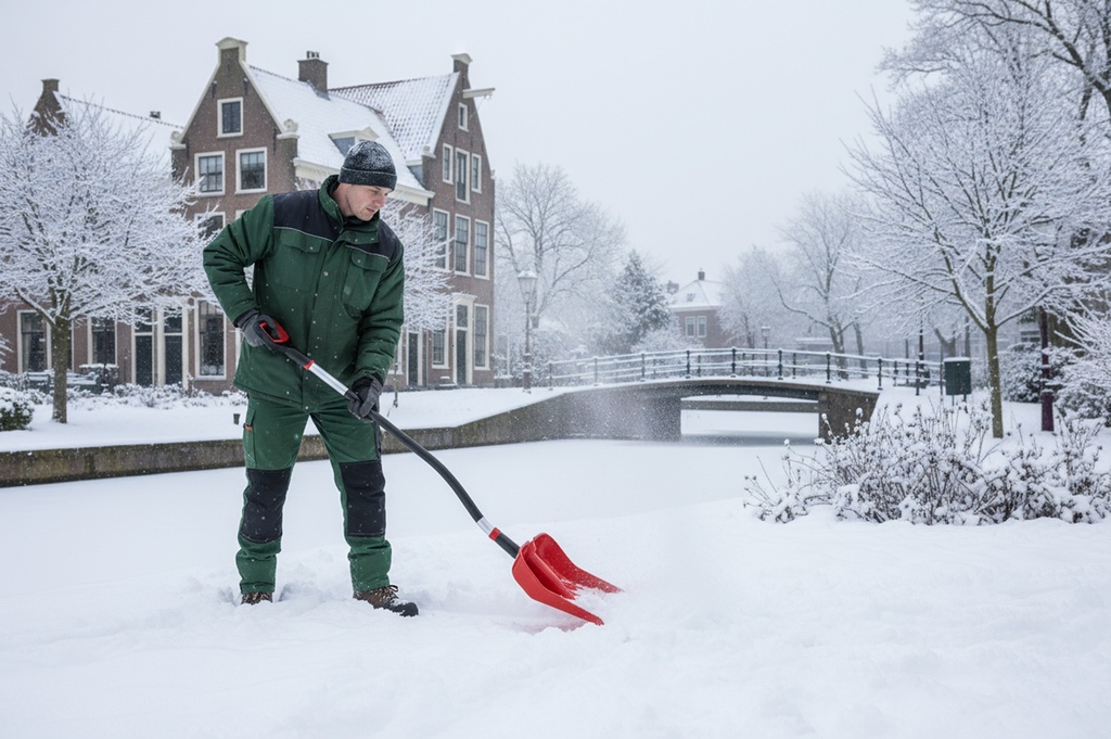 Sneeuwschuiver - Sneeuwschep SNOWER PROFI 40 cm, met ergonomische aluminium steel en D-greep