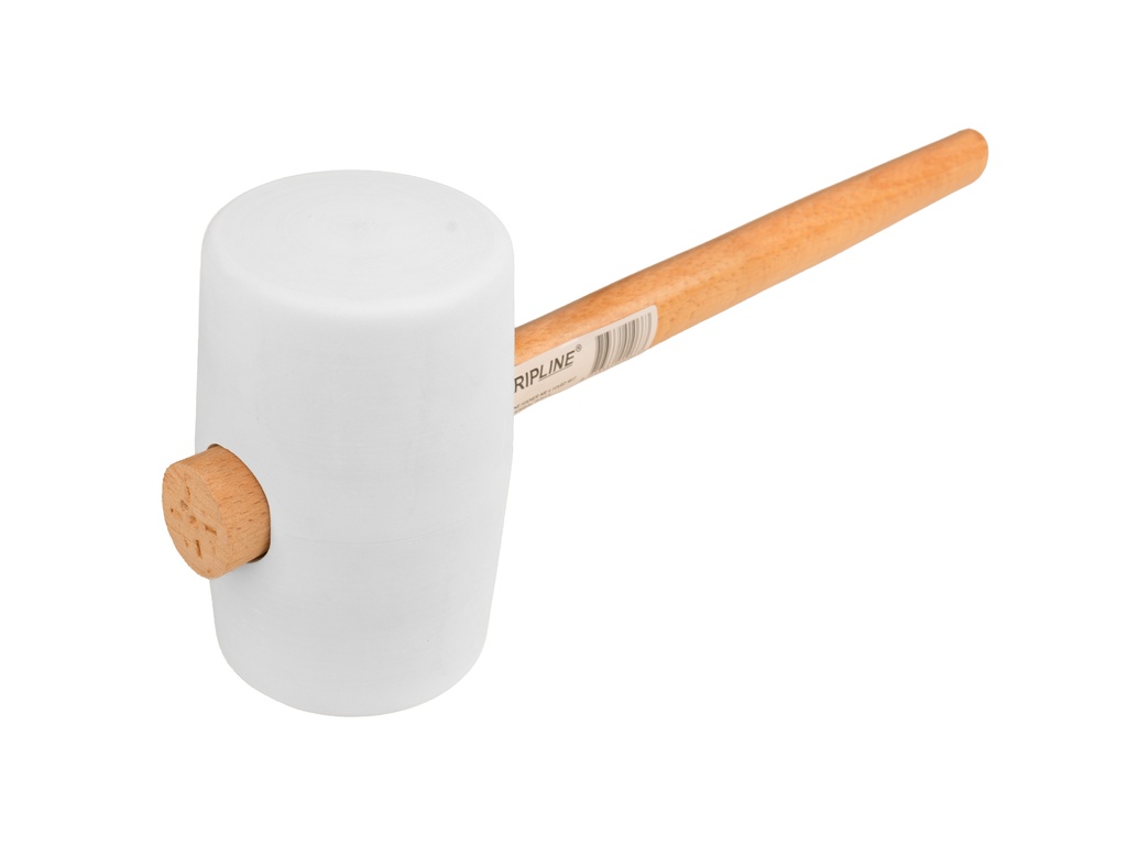 Rubberhamer GRIPLINE wit nr. 4 hard, 1,35 kg Ø 85 x 140 mm, met ESSEN steel