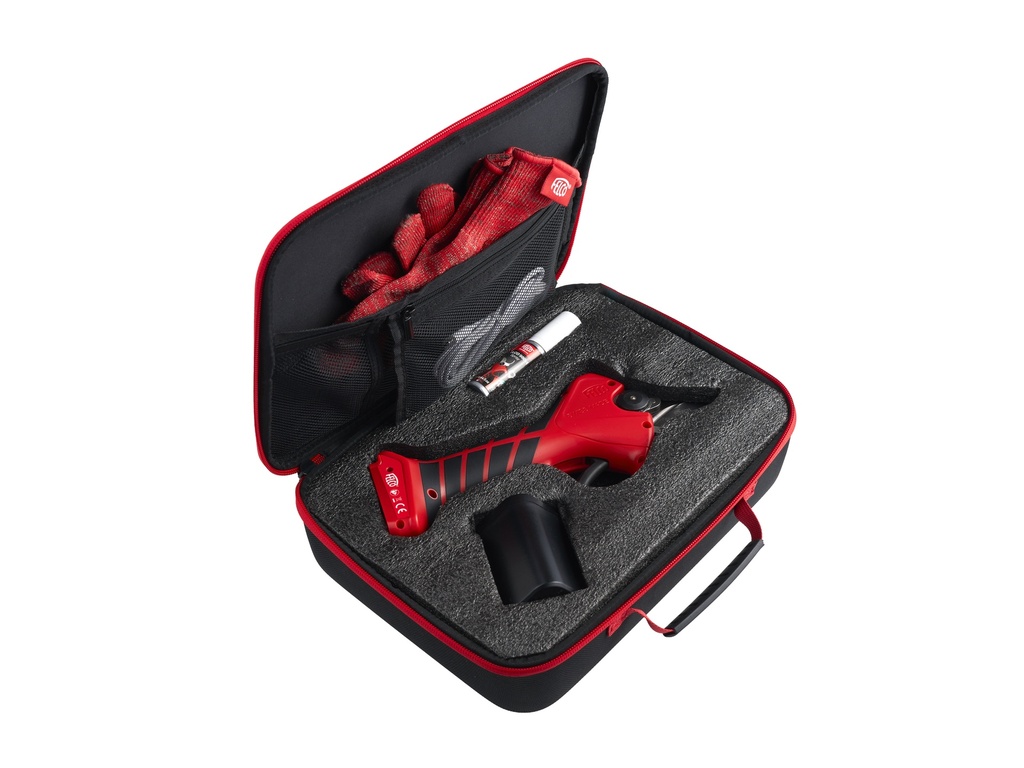 Snoeischaar FELCO 2E elektrisch, knipt tot 27 mm, inclusief accessoires en koffer
