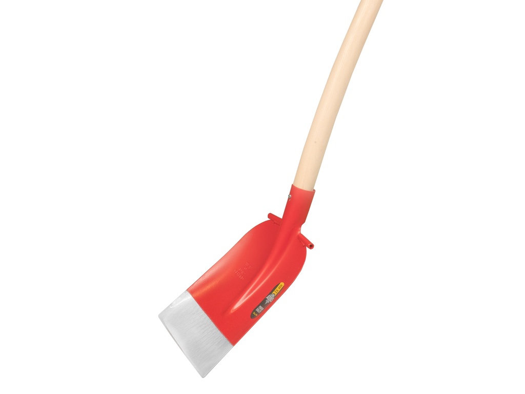 Betonschop ATLAS DIAMANT 1/2 0 rood, extra gehard, RONDE OPSTAP, met ATLAS batsesteel 130 cm gebogen