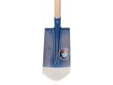 Kabelschop ATLAS DIAMANT 16 cm 3/4 blauw, onderkant spits, RONDE OPSTAP, met ATLAS schopsteel 110 cm