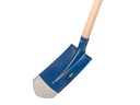 Kabelschop ATLAS DIAMANT 16 cm 3/4 blauw, onderkant spits, RONDE OPSTAP, met ATLAS schopsteel 110 cm