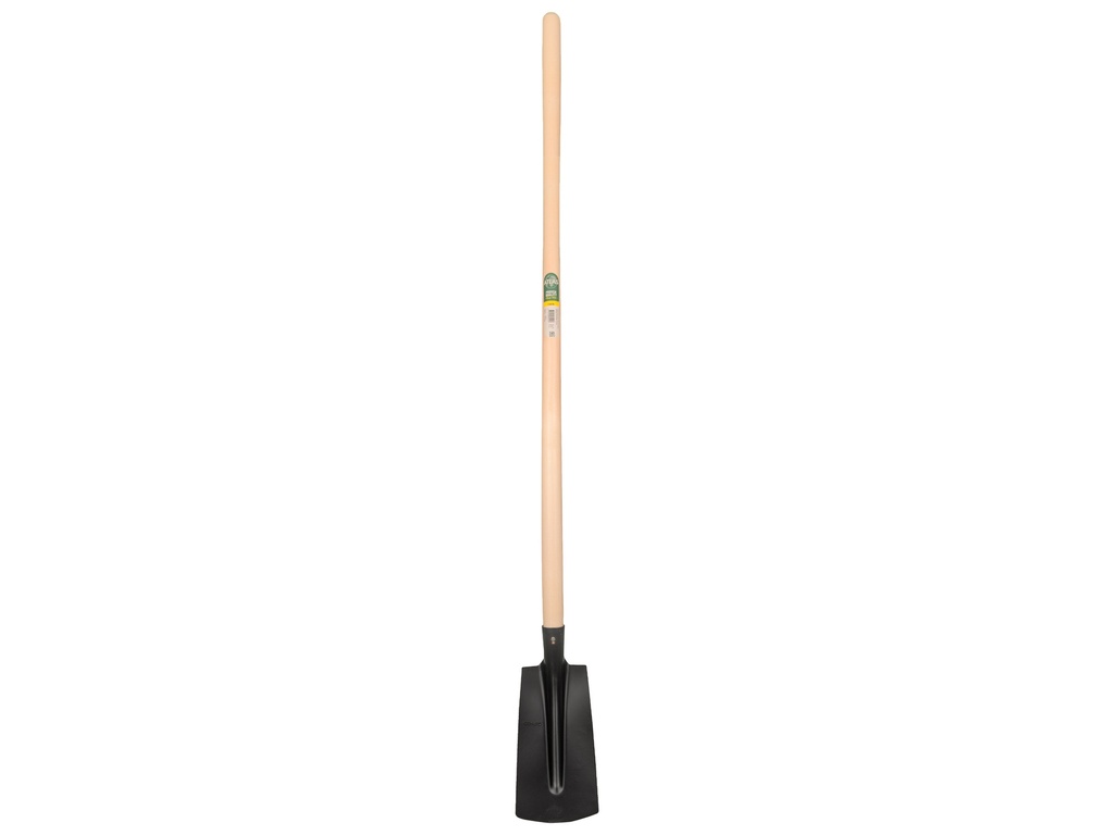 Kabelschop ATLAS 14 cm 3/4 zwart, onderkant recht, extra gehard, met ATLAS batsesteel 130 cm