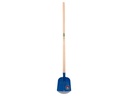 Kabelschop ATLAS 16 cm 3/4 zwart, onderkant recht, extra gehard, met ATLAS batsesteel 130 cm