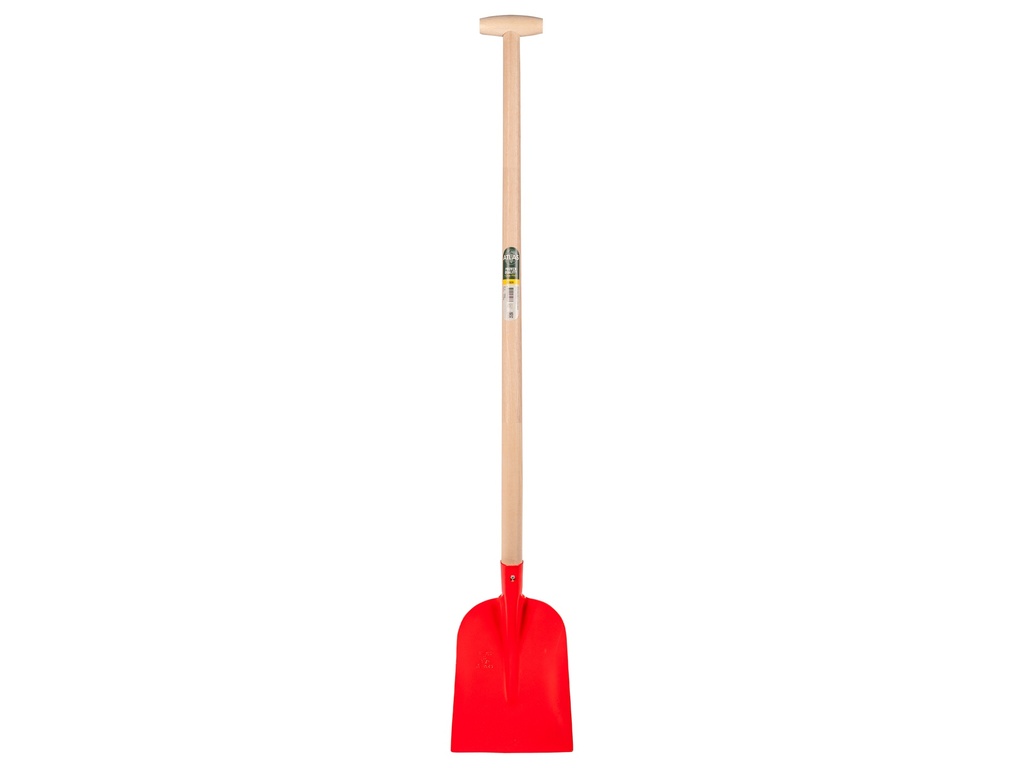 Betonschop ATLAS 1/2 0 rood, extra gehard, met ATLAS schopsteel 110 cm gebogen, FSC 100%