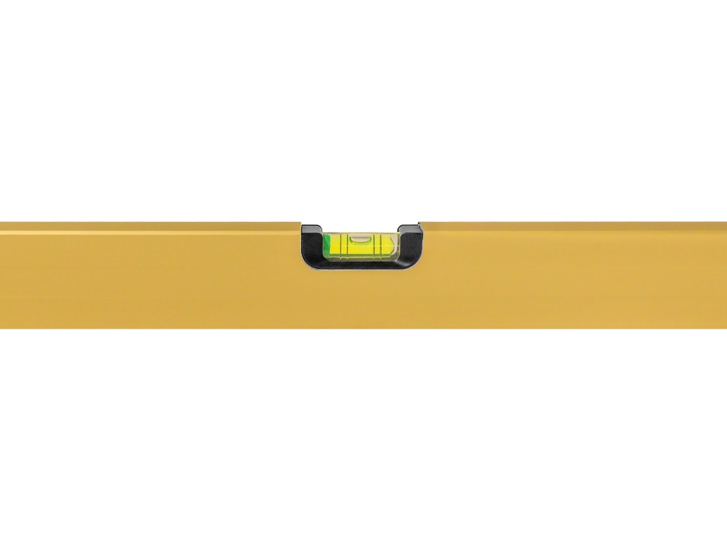 Waterpas LABORA Gold 200 cm, dikwandig aluminium, 2 libellen, versterkte uitvoering