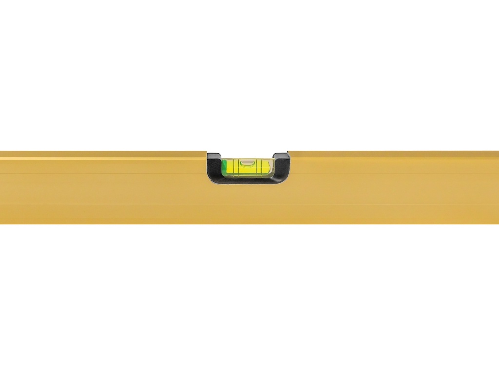 Waterpas LABORA Gold 200 cm, dikwandig aluminium, 2 libellen, versterkte uitvoering