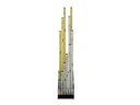 Strijklat - Afreilat LABORA 250 cm, 100 x 18 mm, met 2 libellen en 2 handgrepen