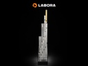 Waterpas LABORA 80 cm, dikwandig aluminium, 2 libellen