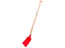 Betonschop ATLAS 1/2 0 rood, extra gehard, met ATLAS schopsteel 110 cm gebogen, FSC 100%