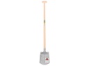 Steekbats RUHR BRILLANT 1/4 000 gepolijst, met PLATTE OPSTAP en ATLAS schopsteel 110 cm gebogen, FSC 100%