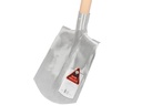 Steekbats RUHR BRILLANT 1/4 000 gepolijst, met PLATTE OPSTAP en ATLAS schopsteel 110 cm gebogen, FSC 100%