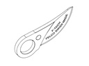 Bovenmes FELCO 2e/1 F-Tech, antifrictie coating, voor FELCO 2E