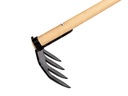 Sloothaak DE WIT 4 tands met plaat en ring, met rechte ATLAS Ecofiber steel 250 cm
