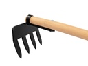 Sloothaak DE WIT 4 tands met plaat en ring, met rechte ATLAS Ecofiber steel 300 cm