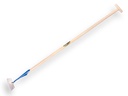 Schuffel DE WIT Rundförmiges Modell 16 cm, mit ATLAS Stiel 160 x 3,2 cm und durchgesteckter T-Griff
