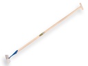Dutch hoe DE WIT round-shaped model 18 cm, with ATLAS handle 160 x 3.2 cm and through-mount T-grip