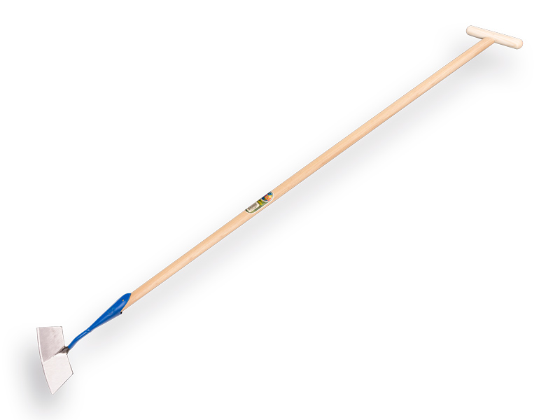 Schuffel DE WIT rundes Modell 18 cm, mit ATLAS Stiel 170 x 3,2 cm und durchgesteckter T-Griff