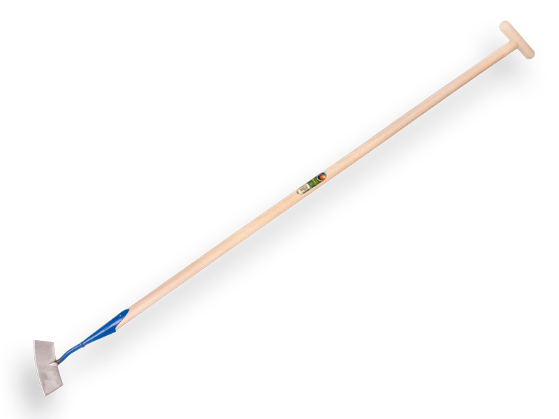 Dutch hoe DE WIT round-shaped model 20 cm, with ATLAS handle 160 x 3.2 cm and through-mount T-grip