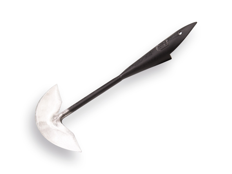 VAN DRIEL Schuffel 18 cm N-H Modell nr.4 Spitz, handgeschmiedet ohne Stiel