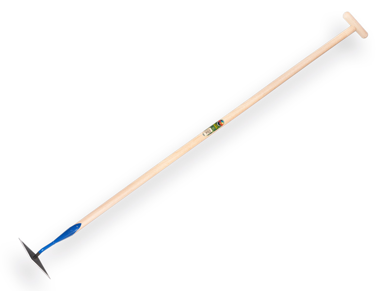 Diamond-shaped dutch hoe DE WIT 18 cm, with ATLAS handle 160 x 3.2 cm and through-mount T-grip