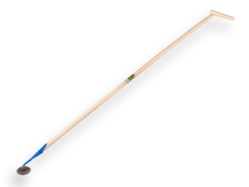 Ratissoire ronde DE WIT forgée 9 cm, avec manche ATLAS 170 x 3,0 cm et poignée goutte d'eau