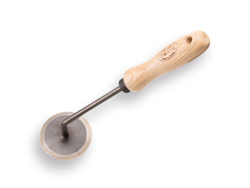 [1016850] Diskusschuffel DE WIT geschmiedet 7 cm, mit Eschenholz Griff 14 cm
